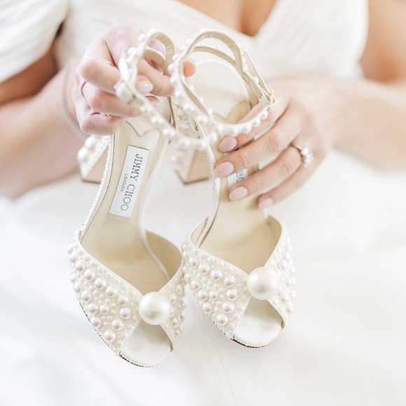 Jimmy Choo Women's Sacaria 100 Embellished Block Heel Sandals. - Picture 6 of 10